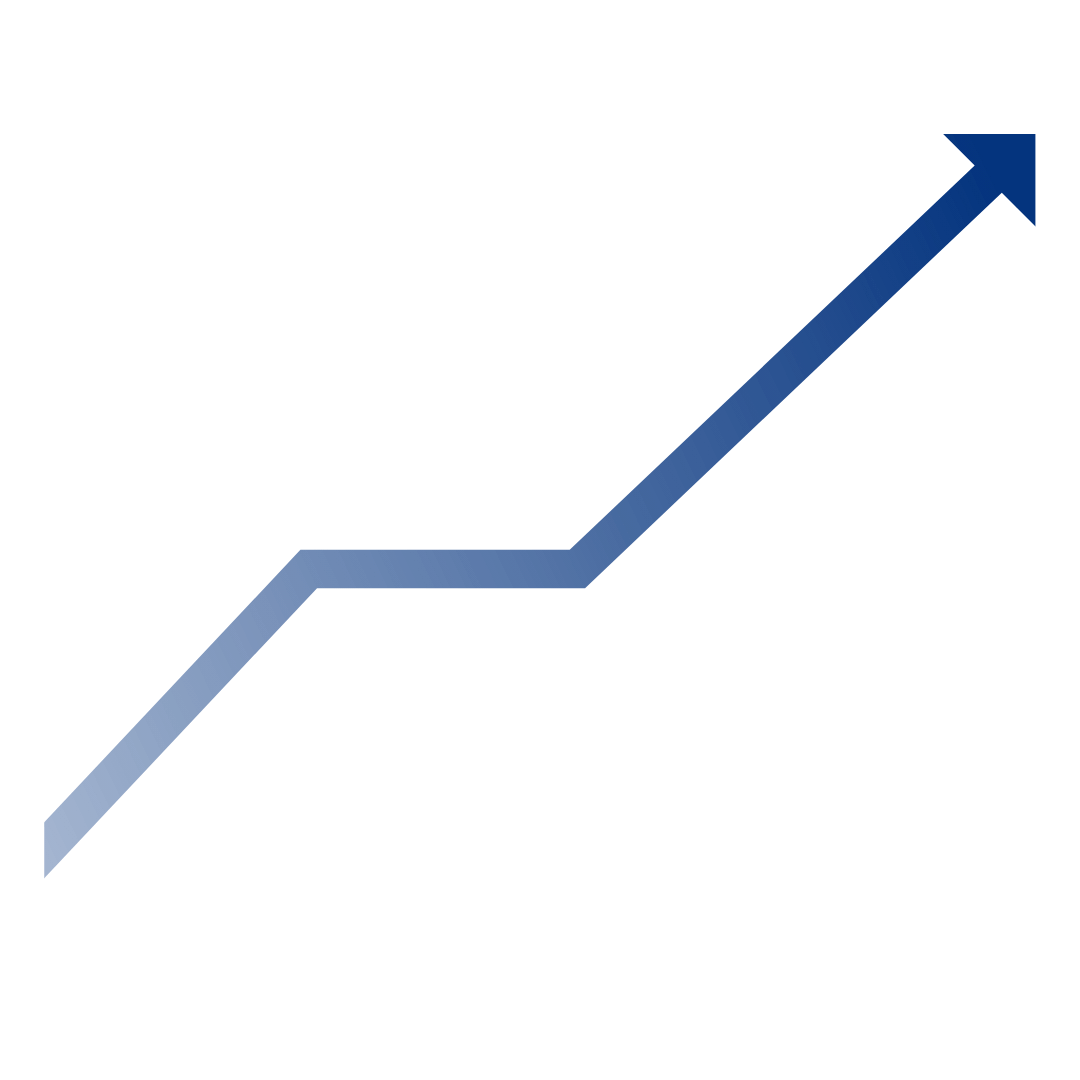Marketing strategy graph going upwards